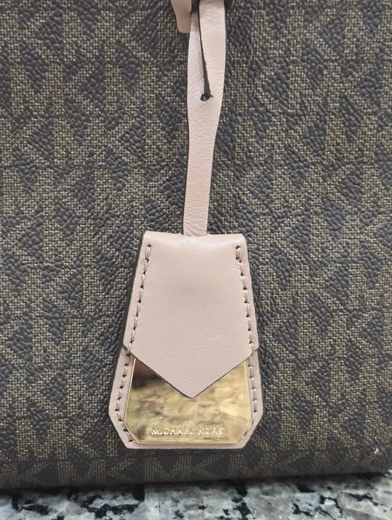 Michael Kors Reagan Signature Brown Medium Satchel - Picture 5 of 14